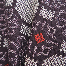 Load image into Gallery viewer, Haori Jacket Dark Purple Full Shibori Floral Silk #10832E2
