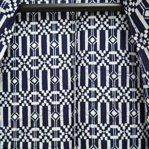 Men's Yukata Navy White Geometric patterns Cotton #10361F3