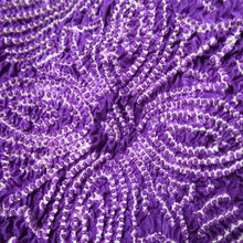 Load image into Gallery viewer, Silk Japanese Obiage Shibori Purple 52.0x6.3in(132x16cm) A#10057
