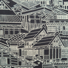 Load image into Gallery viewer, Haori Jacket Black Old town Geisha Silk #10691D1
