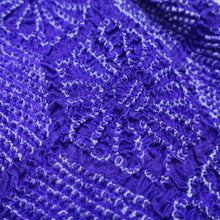 Load image into Gallery viewer, Silk Japanese Obiage Shibori Blueish Purple 49.6x5.9in(126x15cm) A#10017
