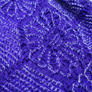 Silk Japanese Obiage Shibori Blueish Purple 49.6x5.9in(126x15cm) A#10017