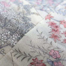 Load image into Gallery viewer, CC1003C1 Silk 8pcs Bundle Kimono Fabric Flower Blue 55.1x5.9in(140x15cm)
