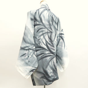 Haori Jacket Vintage(1950-1980) Gray Grass Silk #9896B3