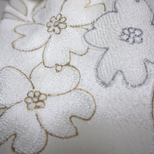 Load image into Gallery viewer, Silk Japanese Obiage Cherry Blossom White 63.8x11.4in(162x29cm) A#10037

