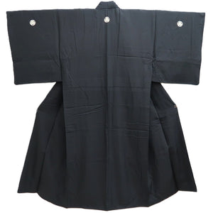 Men's Kimono Vintage(1950-1980) Black Montsuki Silk #10462A4