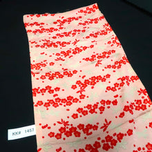 Load image into Gallery viewer, KK1457A1 Silk Kimono Fabric Vintage(1950-1980) Plum blossom Pink 79.9x10.6in(203x27cm)
