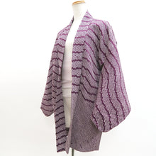 Load image into Gallery viewer, Haori Jacket Vintage(1950-1980) Purple Shibori Butterfly Silk #9804A5
