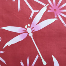 Load image into Gallery viewer, Yukata Red Dragonfly Asanoha Cotton #10345F3
