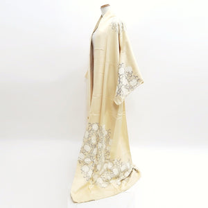 Kimono Pale Yellow Chrysanthemum Tall Silk #9925B4