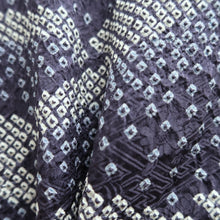 Load image into Gallery viewer, Haori Jacket Vintage(1950-1980) Blueish Purple Shibori Wave Silk #10110D2
