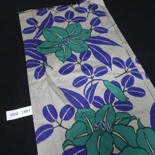 Load image into Gallery viewer, KK1497A2 Silk Kimono Fabric Vintage(Pre-1920) Meisen Gray 57.1x12.6in(145x32cm)
