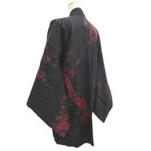 Load image into Gallery viewer, Haori Jacket Vintage(1950-1980) Black Plum blossom Branch Silk #10672C5
