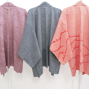 Bundle 12pcs Silk Vintage Full Shibori Haori Wholesale Bulk Free Shipping #683
