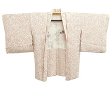 Load image into Gallery viewer, Haori Jacket Vintage(1950-1980) White Red Shibori Flower Silk #10582C1
