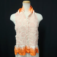 Load image into Gallery viewer, Silk Japanese Obiage Shibori Orange 48.0x5.5in(122x14cm) A#10027
