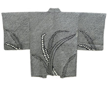 Load image into Gallery viewer, Haori Jacket Vintage(1950-1980) Black Full Shibori Botanical Silk #10952F2
