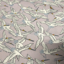 Load image into Gallery viewer, KK1487A2 Silk Kimono Fabric Crane Birds Pale Pink 58.7x13.0in(149x33cm)

