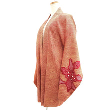 Load image into Gallery viewer, Haori Jacket Vintage(1950-1980) Red Yellow Full Shibori Flower Silk #10803D5
