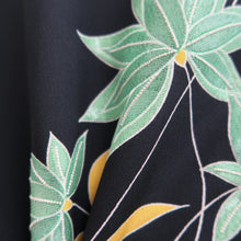 Load image into Gallery viewer, Haori Jacket Vintage(1950-1980) Black Vine Silk #9738A2
