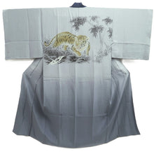 Load image into Gallery viewer, Men&#39;s Juban Blueish Gray Tiger Silk #10294E5
