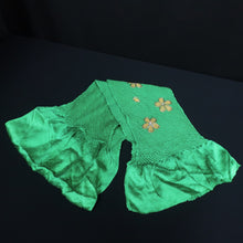 Load image into Gallery viewer, Silk Japanese Obiage Shibori Green 47.2x5.5in(120x14cm) A#10007
