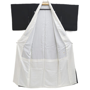 Tomesode Black Crane Birds Silk #10392F5