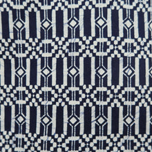 Load image into Gallery viewer, Men&#39;s Yukata Navy White Geometric patterns Cotton #10361F3
