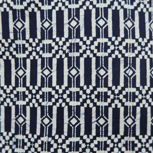 Men's Yukata Navy White Geometric patterns Cotton #10361F3