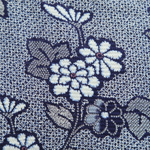 Load image into Gallery viewer, Yukata Vintage(1950-1980) Navy White Flower Cotton #10484A5
