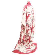 Load image into Gallery viewer, Furisode Magenta Plum blossom Branch Tall Silk #11082A5
