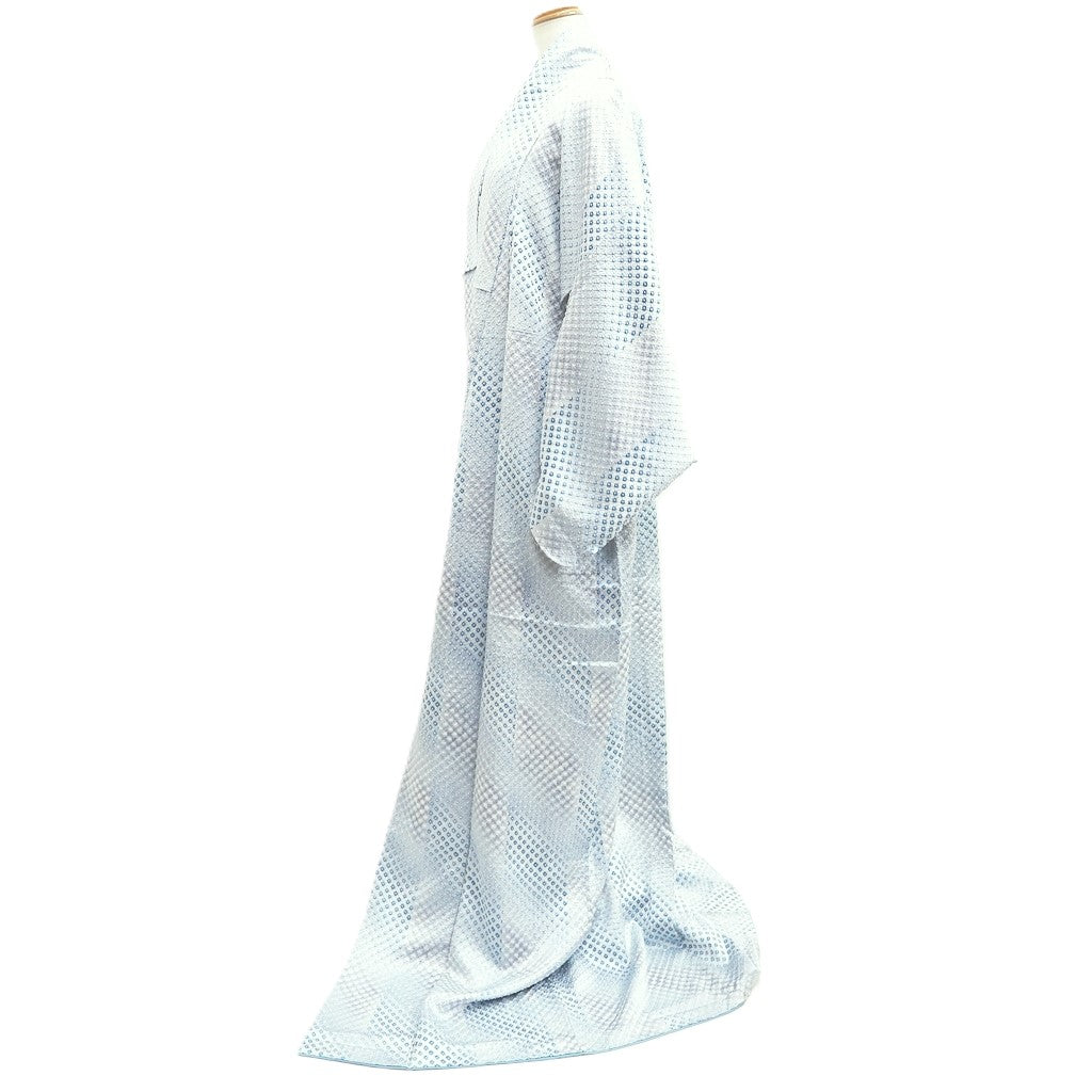 Kimono Light Blue Shibori Silk #10533B3