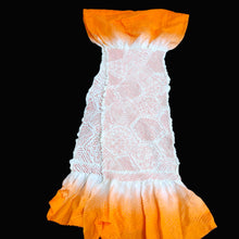 Load image into Gallery viewer, Silk Japanese Obiage Shibori Orange 48.0x5.5in(122x14cm) A#10027
