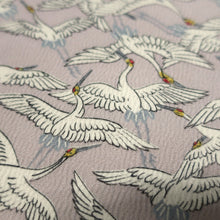 Load image into Gallery viewer, KK1487A2 Silk Kimono Fabric Crane Birds Pale Pink 58.7x13.0in(149x33cm)
