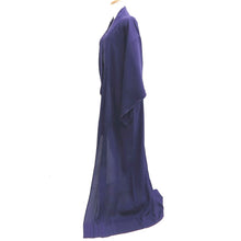 Load image into Gallery viewer, Kimono Vintage(1950-1980) Purple See-Through Wave Silk #10274E4
