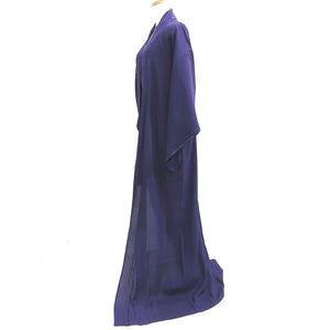 Kimono Vintage(1950-1980) Purple See-Through Wave Silk #10274E4