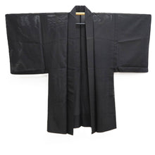 Load image into Gallery viewer, Men&#39;s Haori Vintage(1950-1980) Black See-Through Silk #10424A2
