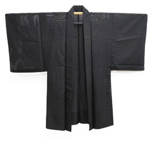 Men's Haori Vintage(1950-1980) Black See-Through Silk #10424A2