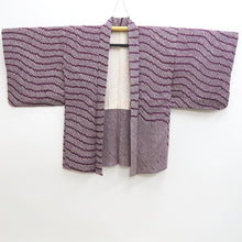 Load image into Gallery viewer, Haori Jacket Vintage(1950-1980) Purple Shibori Butterfly Silk #9804A5
