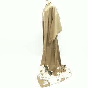 Kimono Light Khaki Cherry Blossom Tall Silk #9946B5