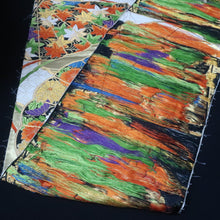 Load image into Gallery viewer, BB10094AF Silk Obi Fabric Maple Leaf White 100.4x10.6in(255x27cm)
