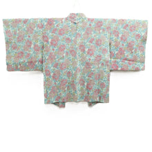 Load image into Gallery viewer, Haori Jacket Vintage(1950-1980) Light Blue Light Red Shibori Flower Silk #10612C3
