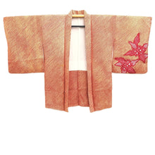 Load image into Gallery viewer, Haori Jacket Vintage(1950-1980) Red Yellow Full Shibori Flower Silk #10803D5
