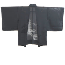 Load image into Gallery viewer, Haori Jacket Black Sheer Zen Temple Silk #10903E5
