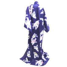 Load image into Gallery viewer, Yukata Blueish Purple Butterfly Cotton #10346F3
