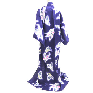 Yukata Blueish Purple Butterfly Cotton #10346F3