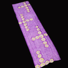 Load image into Gallery viewer, KK1458A1 Silk Kimono Fabric Vintage(Pre-1920) Shibori Purple 50.0x13.0in(127x33cm)
