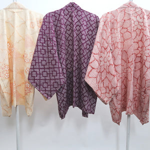 Bundle 12pcs Silk Vintage Full Shibori Haori Wholesale Bulk Free Shipping #483