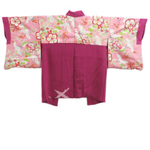 Load image into Gallery viewer, Haori Jacket Vintage(1950-1980) Magenta Shibori Floral pattern Silk #11012A1
