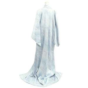 Kimono Light Blue Shibori Silk #10533B3